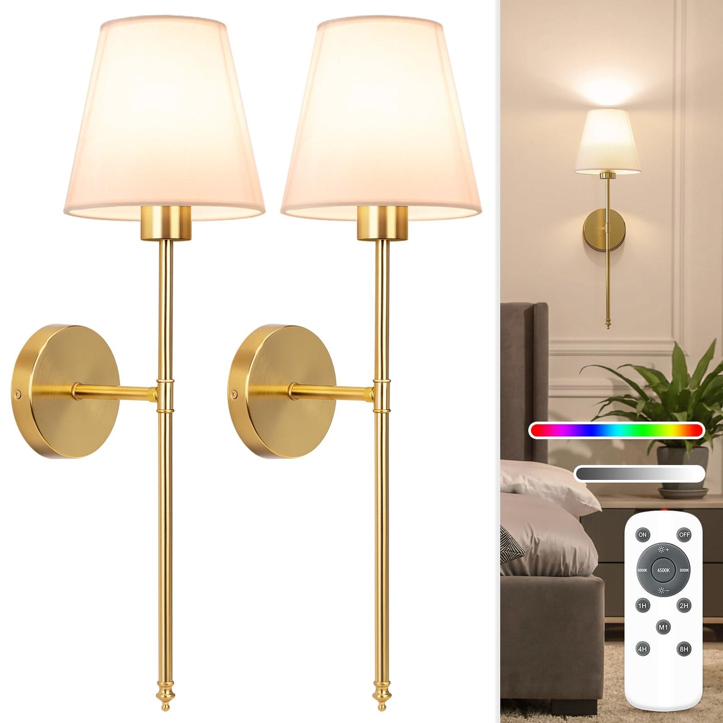 Luxe zidna lampa s daljinskim upravljanjem