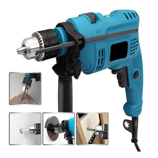 GK bušilica i kutna brusilica u koferu s dijelovima