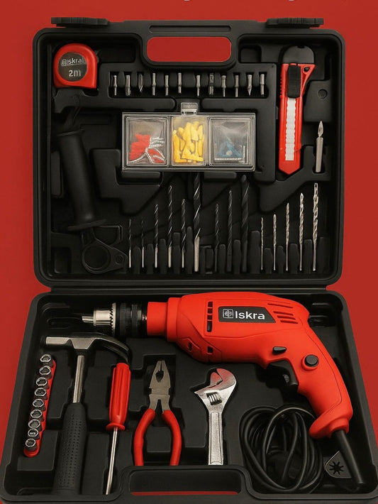 Iskra vibracijska bušilica s alatom 500W