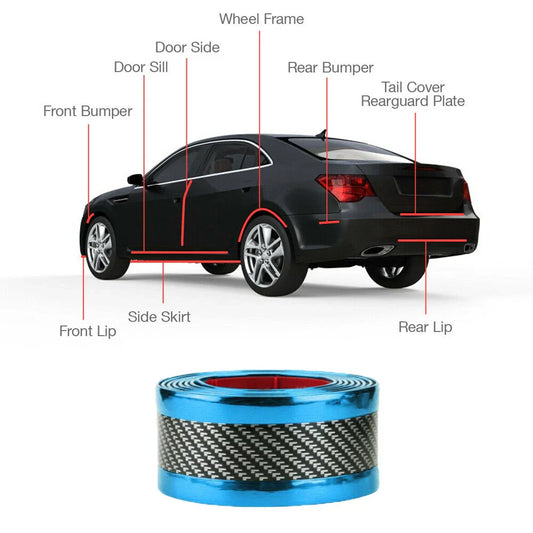 Carbon 5D zaštitna traka za automobil (100cm x 7cm)