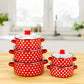 Retro set emajliranih lonaca 5-dijelni (16–24 cm)