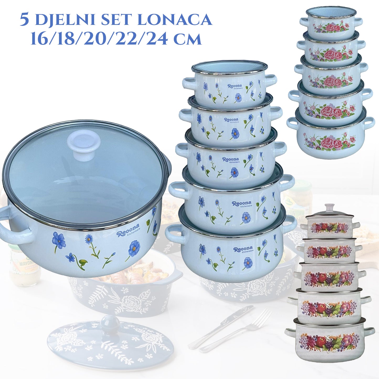 5 DJELNI SET LONACA