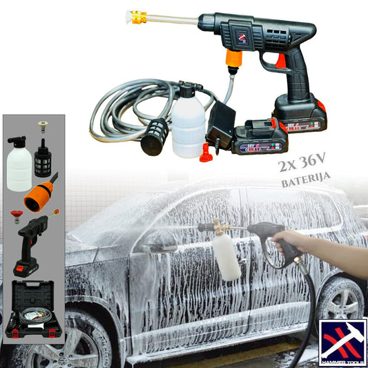 AKU VISOKOTLAČNI PERAČ-MINIWASH 36V SA 2 BATERIJE I PUNOM OPREMOM HAMMER TOOLS