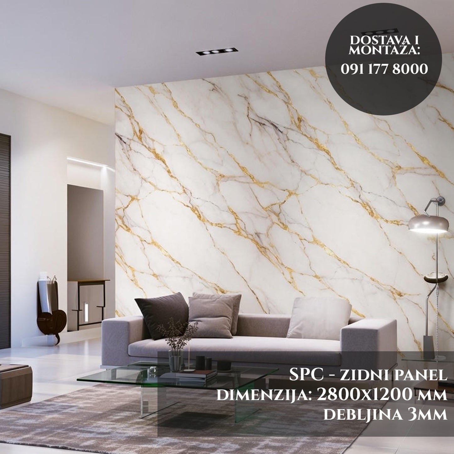 Dekorativni panel - White gold