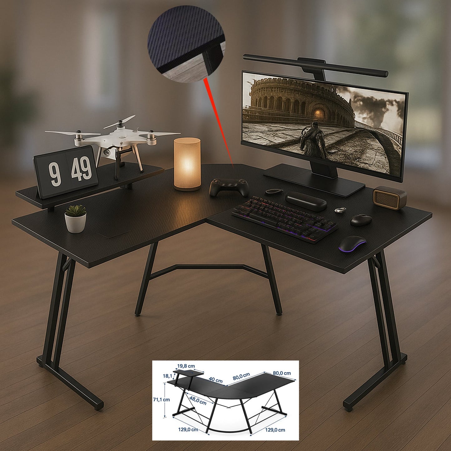 Gaming stol L - oblik