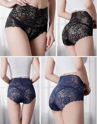 Set 5× Čipkastih Gaćica - Visoki Struk