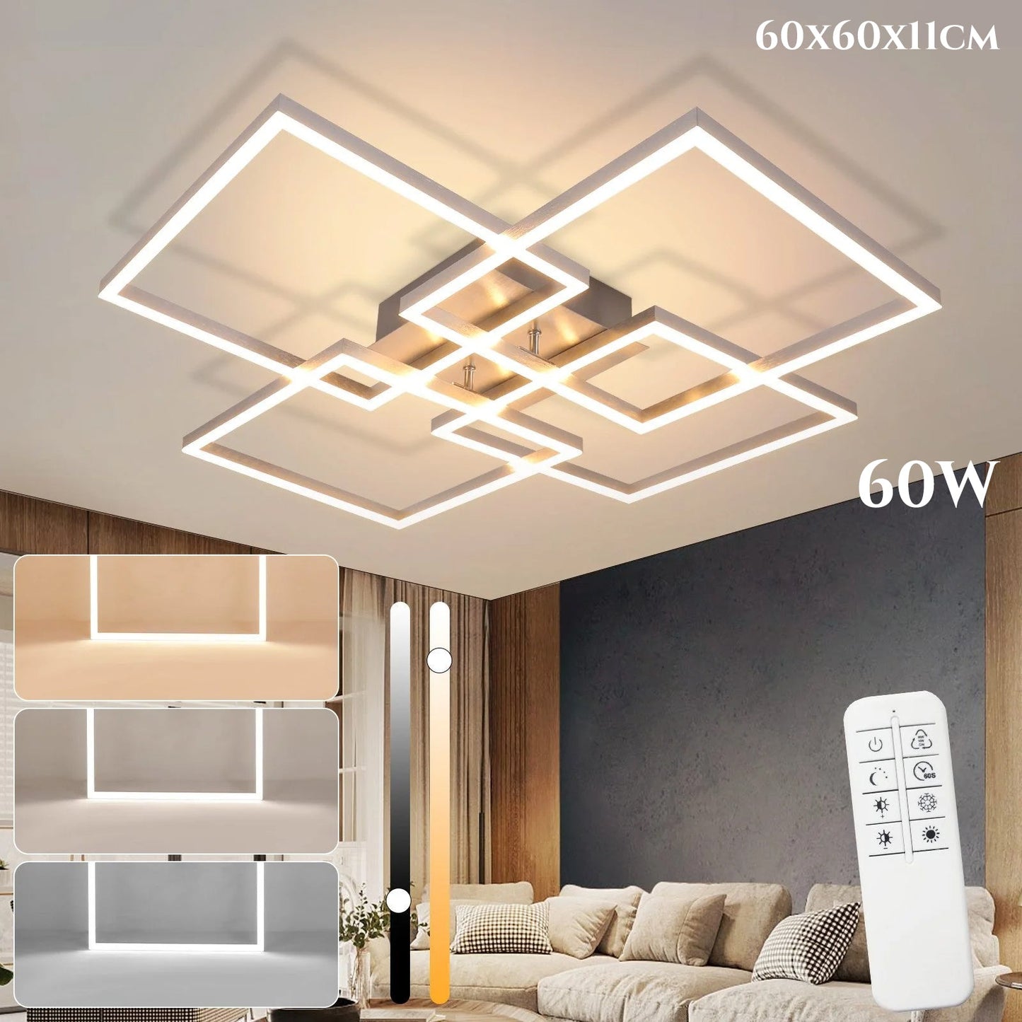 LED stropna rasvjeta - 60W (60×60 cm)