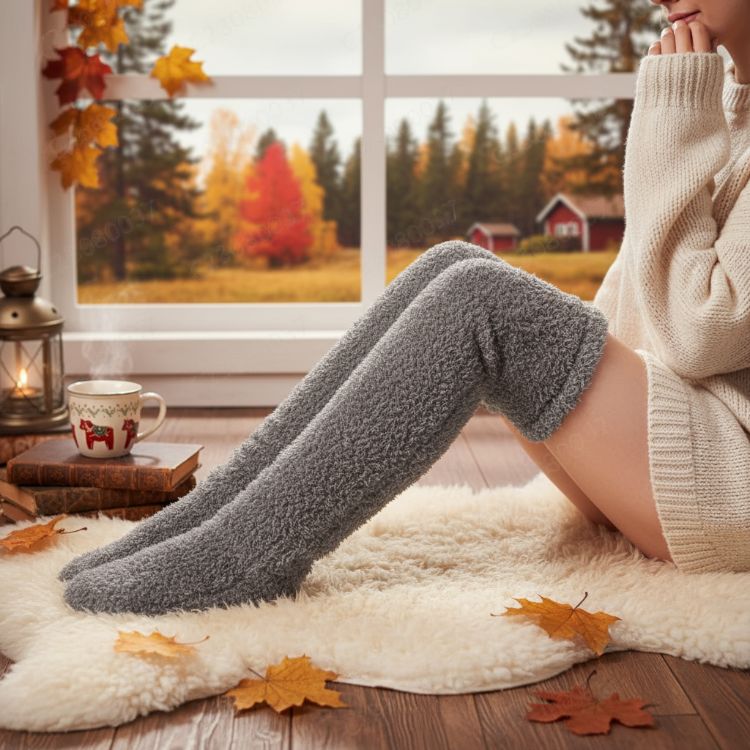 Ultra Mekane Dugačke Zimske Čarape - 55 cm