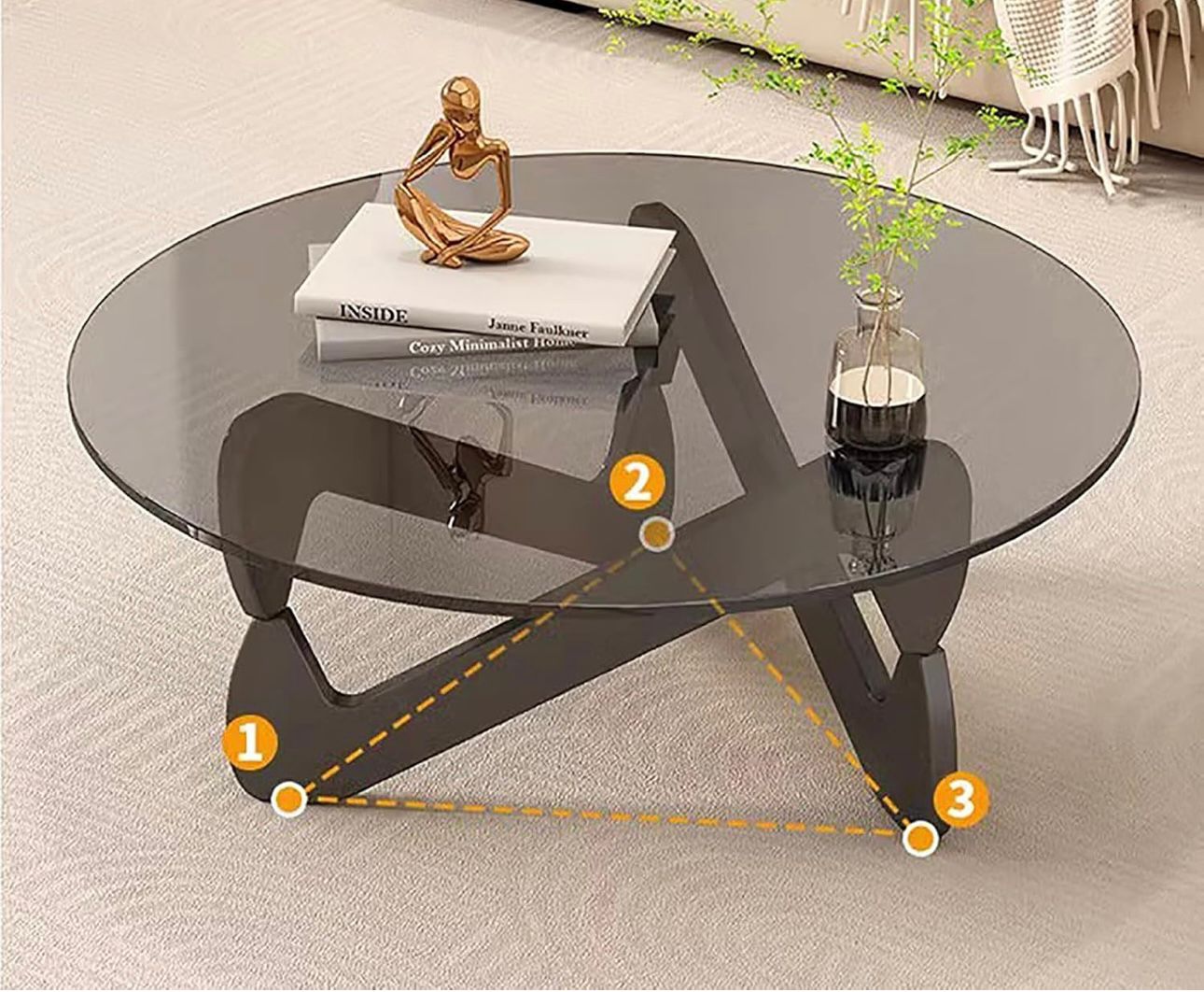 Asimetričan stolić za kavu