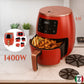 Crvena friteza na vrući zrak 1400 W