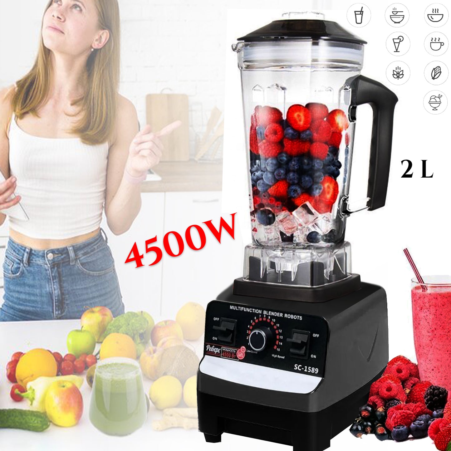 PROFESIONALNI SOKOVNIK /BLENDER 2L 4500W