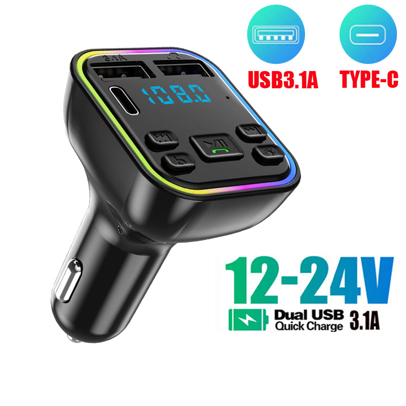 Bluetooth FM TRANSMITER- BRZI PUNJAČ, USB, C IZLAZ